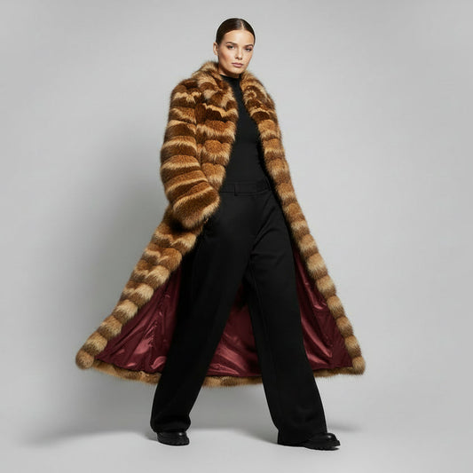 FOX FUR LONG COAT